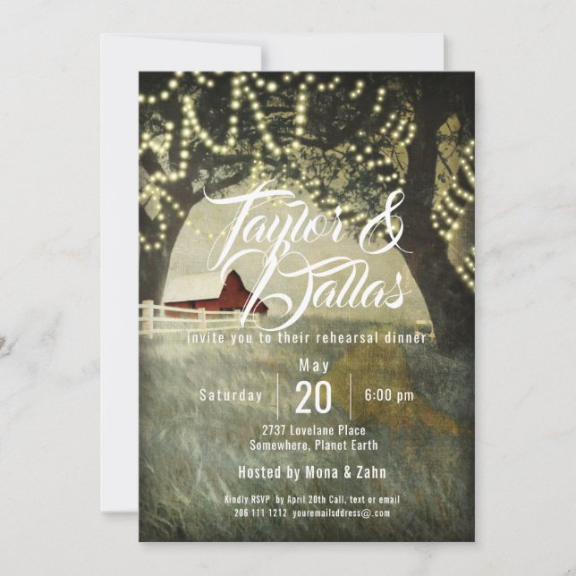 Red Country Barn | Country Morning Invitation (Front)