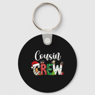 Red Cousin Crew Christmas Retro Keychain