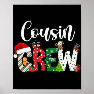 Red Cousin Crew Christmas Retro  Poster