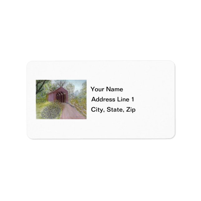 Red Covered Bridge Label (Front)