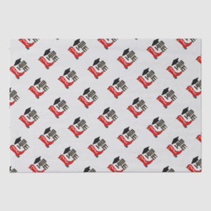 Red Cowboy Boot Grad Cap and Diploma Graduation  Tissue Paper