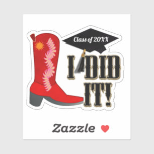 Red Cowboy Boot Graduation