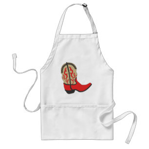 Red Cowboy Boot Standard Apron