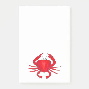 Red Crab Baltimore Maryland Crabs Beach Post-Its Post-it Notes