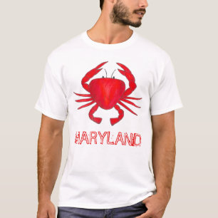 Red Crab Baltimore Maryland Crabs Seafood Tee