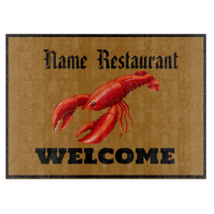 Red Crab Lobster restaurant Welcome Shop Personali Cutting Board