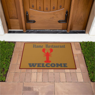 Red Crab Lobster restaurant Welcome Shop Personali Doormat