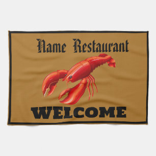 Red Crab Lobster restaurant Welcome Shop Personali Kitchen Towel