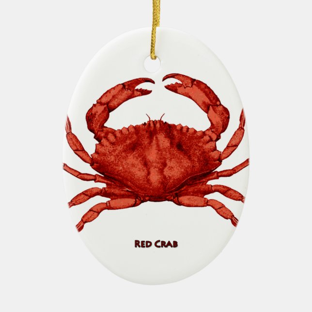 Red Crab (Pacific) Ceramic Ornament (Front)