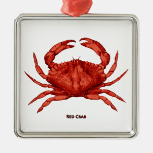 Red Crab (Pacific) Metal Ornament