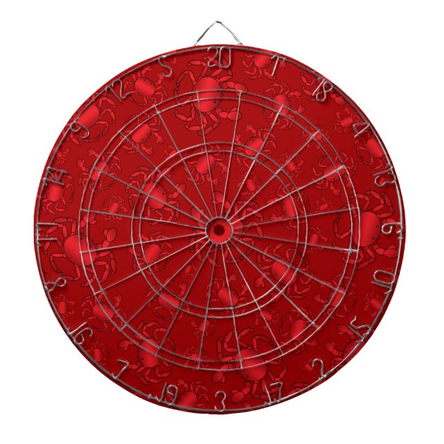 Red crab pattern dartboard (Front)