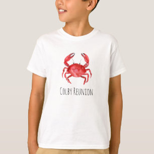 Red Crab Reunion NAME Colourful Artisan Fun T-Shirt