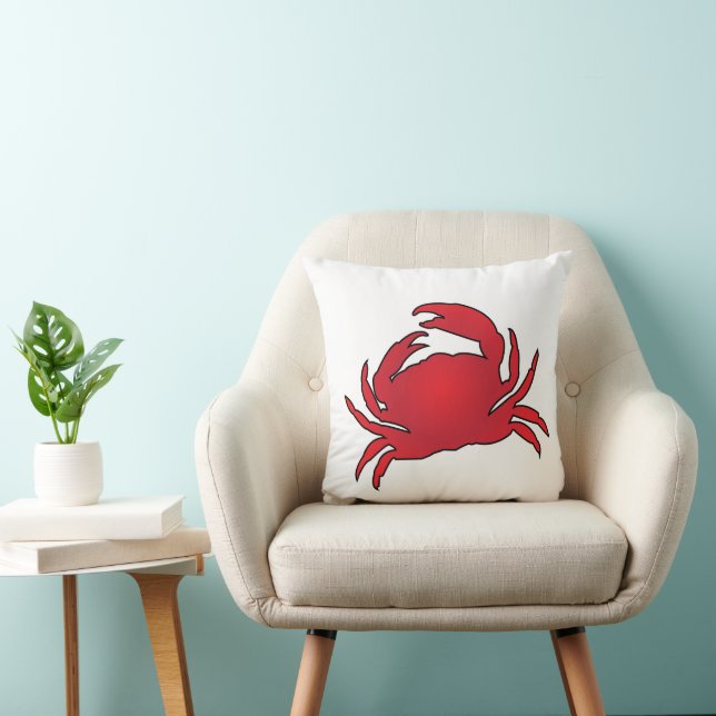 Red Crab Throw Pillow (Chair)