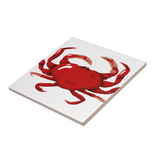 Red Crab Tile Trivet