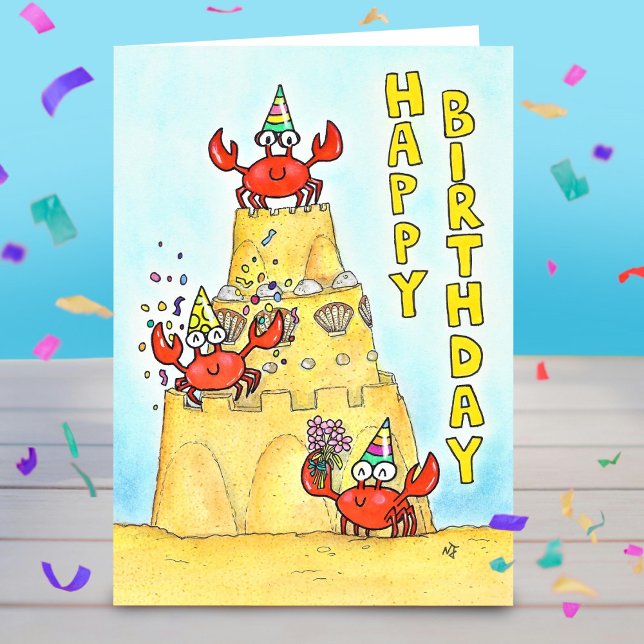 Red Crabs Birthday greeting  Card (Creator Uploaded)