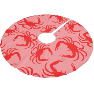 Red Crabs Brushed Polyester Tree Skirt