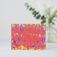 RED CRACKLED AART DESIGN BROKEN GLASS