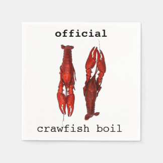 Red crawfish - crawfish boil napkin