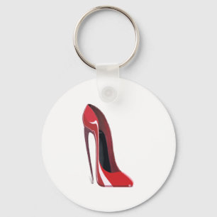 Red Crazy Heel Stiletto Shoe Art Keychain