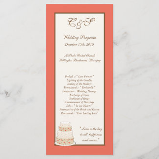 Red/Creme Wedding Cake Programs