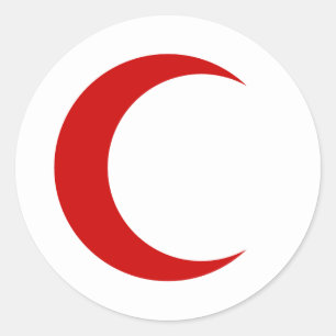 Red Crescent Classic Round Sticker