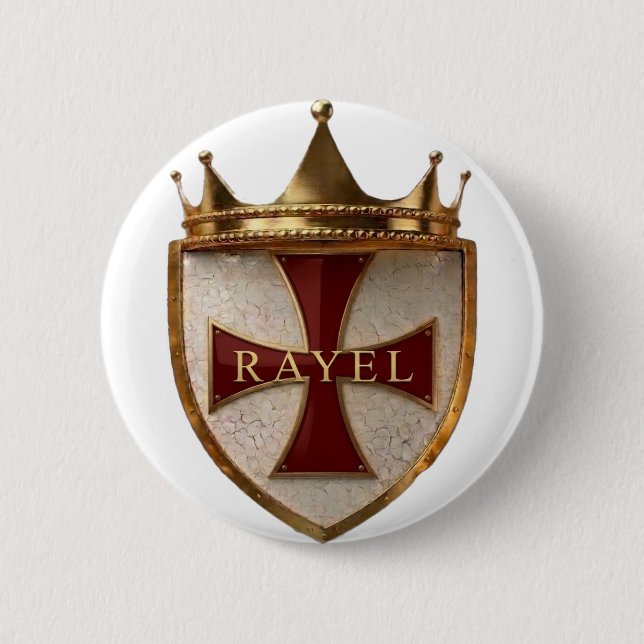 Red Crest RayEl Button / Badge (Front)