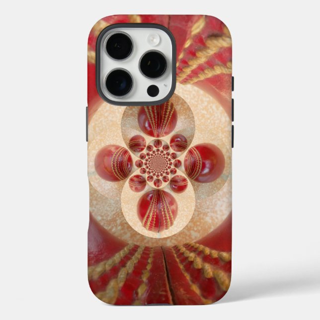 Red Cricket Balls Abstract Art Print Design Case-Mate iPhone Case (Back)