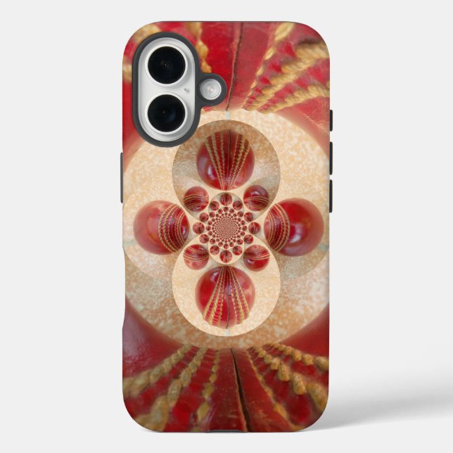 Red Cricket Balls Abstract Art Print Design Case-Mate iPhone Case (Back)