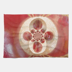 Red Cricket Balls Abstract Art Print Design Kitchen Towel