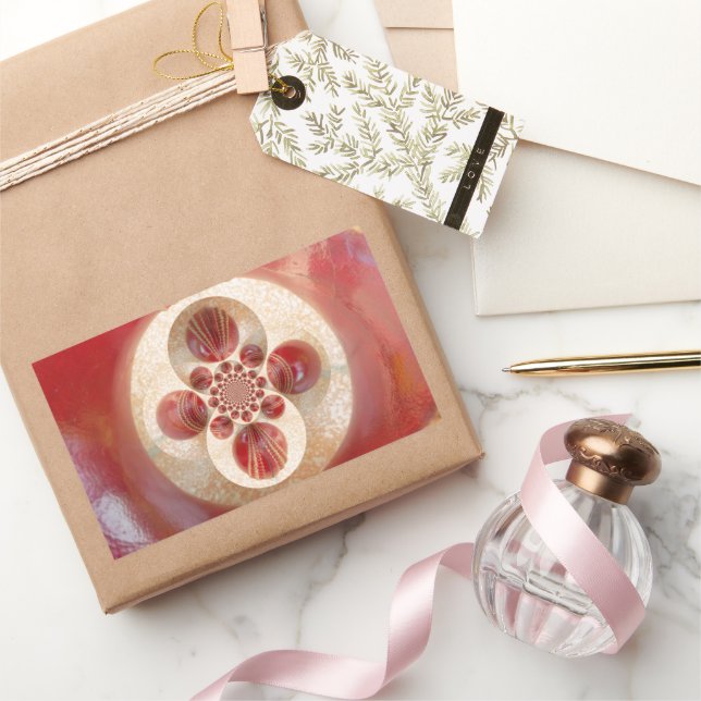 Red Cricket Balls Abstract Art Print Design Sticker (Gifting)