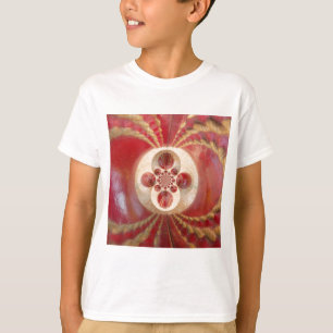 Red Cricket Balls Abstract Art Print Design T-Shirt