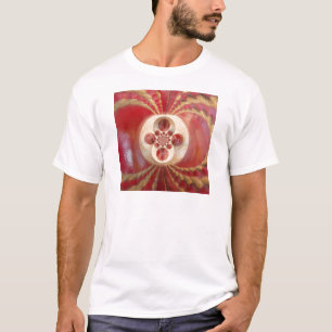 Red Cricket Balls Abstract Art Print Design T-Shirt