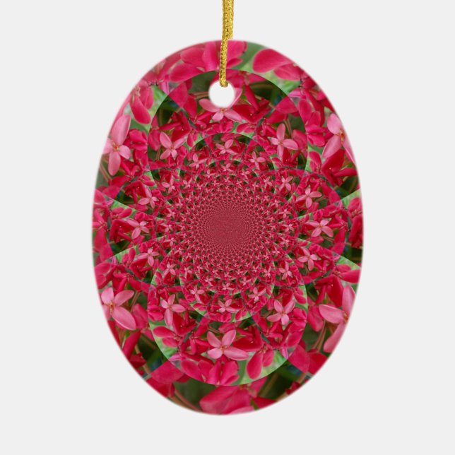 Red Crimson.jpg Ceramic Ornament (Front)