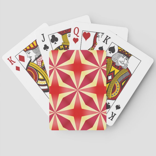 Red Criss cross  Playing Cards (Back)