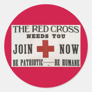 Red Cross Classic Round Sticker