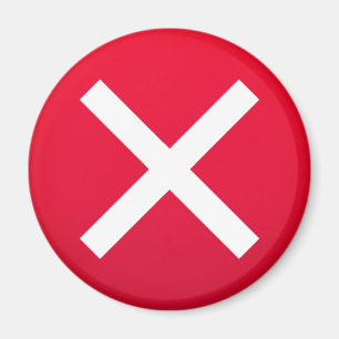 Red Cross No X Incorrect Symbol Magnet