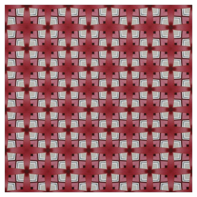 Red cross pattern Upholstery Fabric (Swatch)