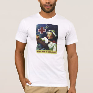 Red Cross Poster - Nurse at the Helm T-Shirt