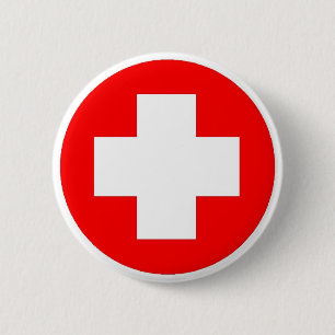 Red Cross Products & Designs! 2 Inch Round Button