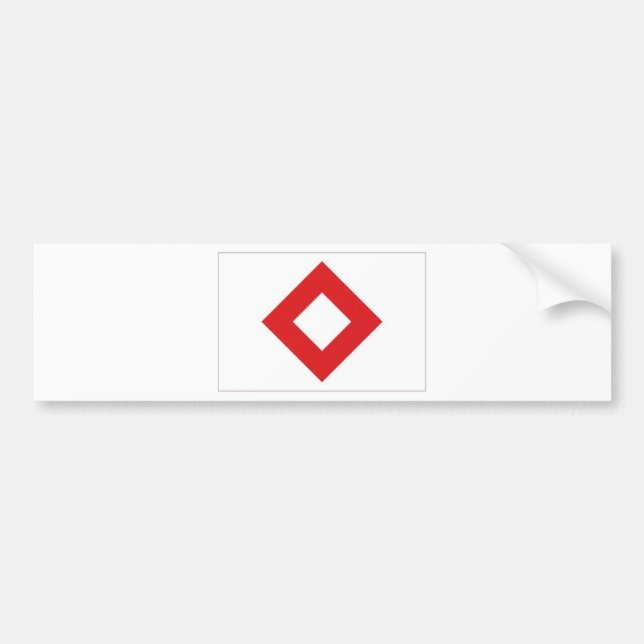 Red Cross Red Crystal Flag Bumper Sticker (Front)