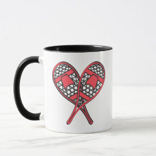 Red Crossed Snowshoes Mug