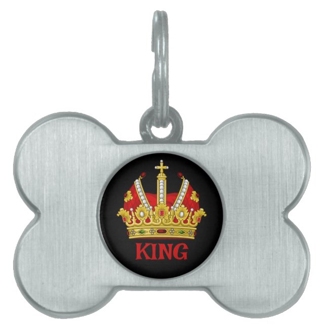 Red Crown Personalize Pet ID Tag (Front)