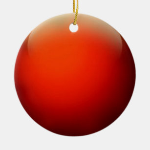 Red Crystal Ball Ceramic Ornament