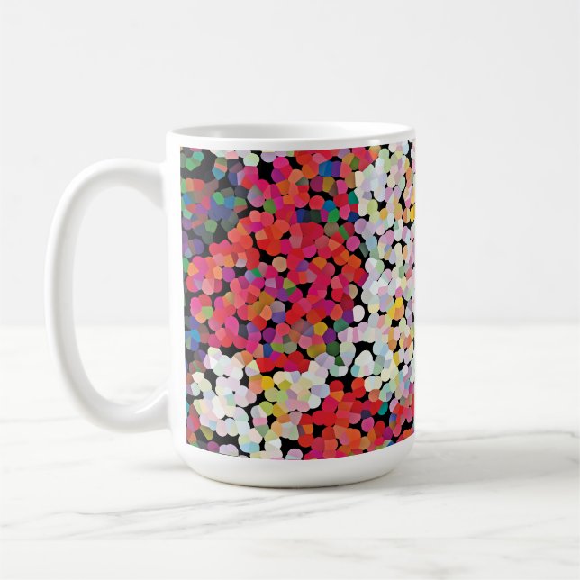  Red Crystal Floral Blooms  Coffee Mug (Left)