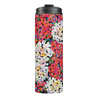  Red Crystal Floral Blooms  Thermal Tumbler