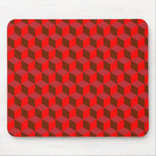 Red Cubes Mouse Pad