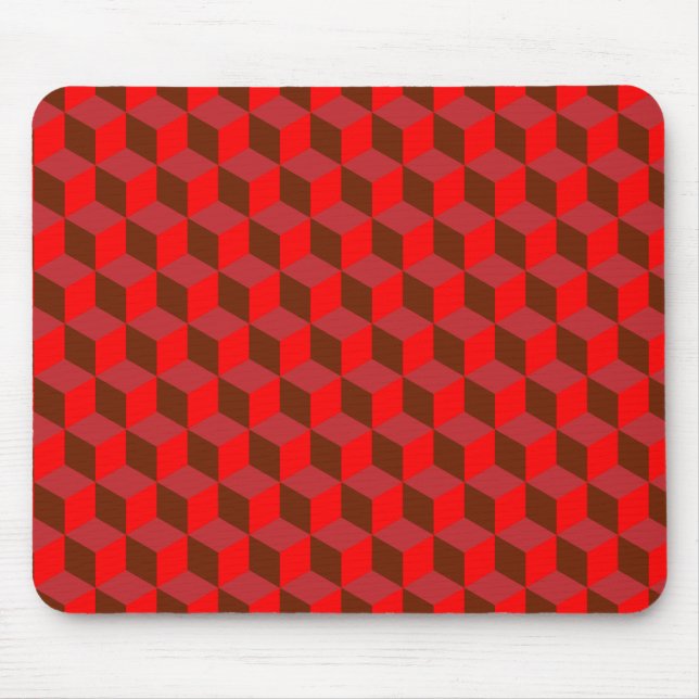 Red Cubes Mouse Pad (Front)