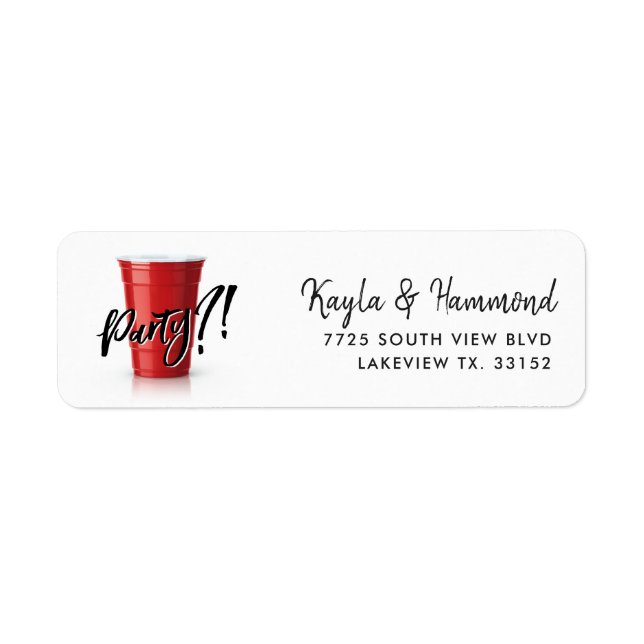 Red Cup Occassion Celebration Party (Front)