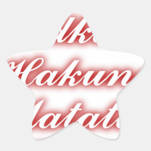 Red Cupcakes Vodka Hakuna Matata FUNNY. Star Sticker