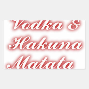 Red Cupcakes Vodka  Hakuna Matata FUNNY. Sticker
